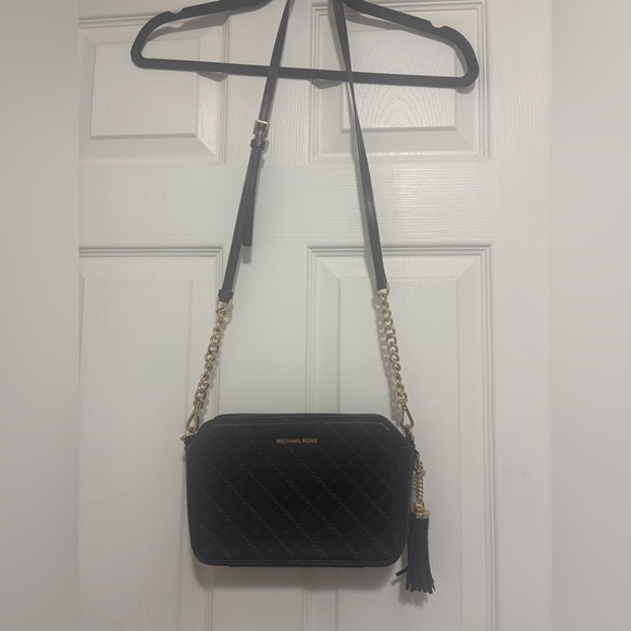 Michael Kors Black and Gold Crossbody Bag - Picture 2 of 4